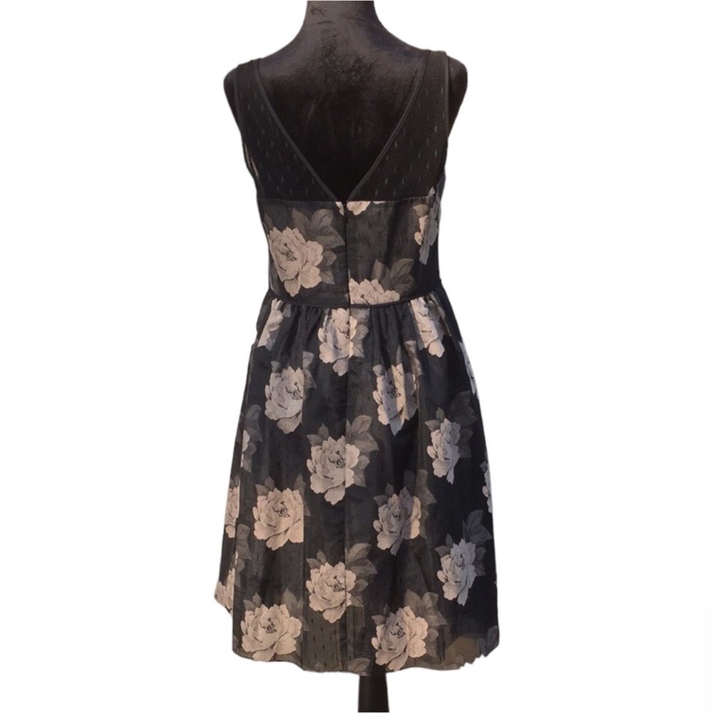 Adrianna Papell Women's Rose Burnout Fit and Flare - Picture 4 of 12